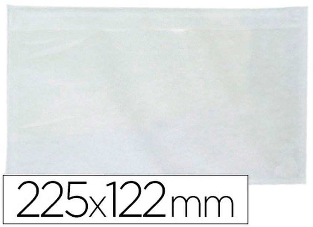 Envelope Autoadesivo Q-Connect Portadocumentos 225X122 MM Janela Transparente -Embalagem de 100 Unidadees KF21727