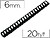 Espiral Q-Connect Redondo 6 MM Plastico Preto Capacidade 20 Folhas Caixa de 100 Unidades KF24016 - imagem 1