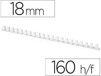 LOMBADA Q-CONNECT PLASTICA REDONDA DE 18 MM BRANCA CAPACIDAD...
