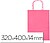 25 x Bolsa de papel q-connect celulose rosa l com asa retorcida 320x400x14 mm Bolsa de papel q-connect celulose rosa l com asa retorcida 320x400x14 mm KF03762 - imagem 1