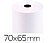 10 x Rolo papel para impressora 70x65x11 mm 60 gr Rolo papel para impressora 70x65x11 mm 60 gr KF19324 - imagem 1