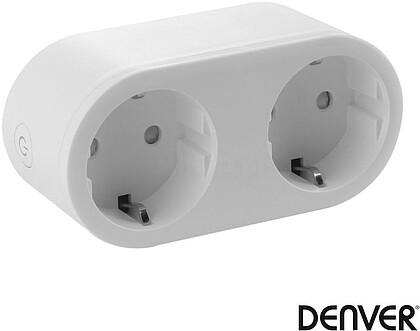SHP-200MK2 : Ficha Elétrica Adaptadora 2x Schuko Inteligente WiFi DENVER Wifi