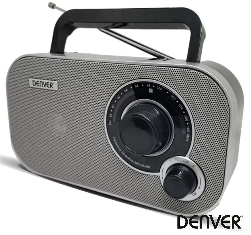Rádio FM Portátil Cinza DENVER G-TR-51GREY