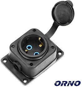G-OR-AE-13164(GS) : Ficha Schuko Fêmea 16A/230V Preta C/ Ta...