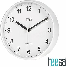 TSA0038 : Relógio de Parede Redondo Branco Ø20cm TEESA