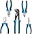 Pack 5x Alicates Combinados - REBEL RB-1012 - imagem 1