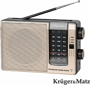 KM0830 : Rádio Portátil AM/FM/SW A Pilhas E USB-C KRUGERMA...