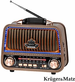 KM0833 : Rádio Portátil FM/AM/SW e MP3 Classica KRUGERMATZ