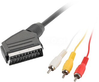 CA-EURC-10CC-0018-BK Cabo euroconector Lanberg macho - 3x RC...