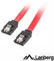 Cabo SATA III LANBERG 6GB - S fêmea fêmea com clip de metal 0,5m CA-SASA-14CU-0050-R