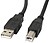 Cabo de impressora Lanberg USB A - USB B macho - macho com ferrite 1,8m preto CA-USBA-11CC-0018-BK - imagem 1