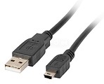 Cabo USB Lanberg 2.0 Macho/Mini a USB-A Macho 0.3M (Canon) Negro CA-USBK-10CC-0003-BK