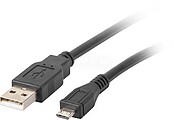 Cabo USB LANBERG 2.0 macho - micro USB macho 1m preto CA-USBM-10CC-0010-BK