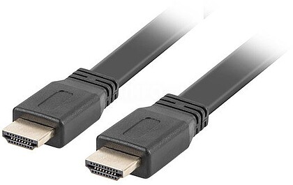 CA-HDMI-21CU-0050-BK Cabo HDMI Lanberg macho - macho V2.0 4K plano 5m preto