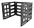 Armario Rack Lanberg Mural 19” 8U Dobrável e Ajustável 497X400/240 Preto FB01-5408-10B - imagem 1
