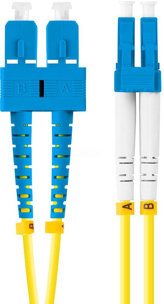 Latiguillo fibra óptica sc - upc a lc - upc lanberg 5m mono duplex g657a1 lszh amarelo FO-SULU-SD11-0050-YE