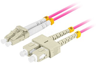 CABLE DE FIBRAOPTICA LANBERG 2M MULTI LC/UPC-SC/UPC DUPLEX O...