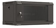 Armário Lanberg Mural Rack 19” 4U 540X350 Montagem por Encomenda Preto Porta de Vidro WF03-5304-10B