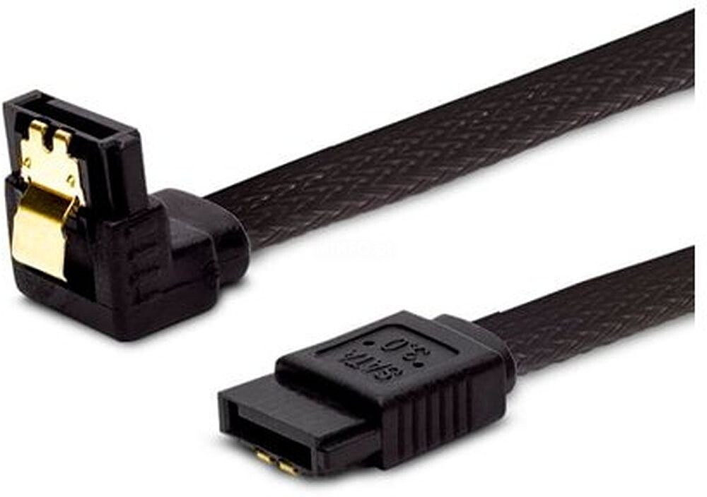 Cable SATA Angular savio GAK-04 Black 30CM/SATA a SATA ANGULAR/6GBPS SAVGAK-04