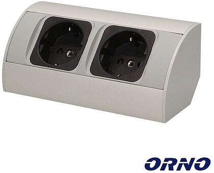 G-OR-AE-1303/G(GS) : Tomada Elétrica P/ Escritório C/ 2 Saídas ORNO