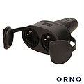 Ficha Elétrica Adaptadora 2x Schuko IP44 ORNO OR-AE-13117(GS)