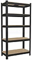 Estante 5 Prateleiras Metal 90x30x180cm Preto 3944
