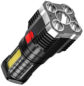 ZD153 : Lanterna Recarregável 1000 Lumens Preto/Prata