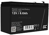 Green Cell AGM VRLA 12V 8Ah maintenance-free battery for the alarm system, cash register, toys AGM46