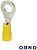 Terminal Redondo Isolado 6mm 100x Amarelo ORNO OR-KK-8102/6/6 - imagem 1