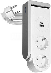ORAE13245(GS)W1.4M : Extensão Dupla + USB-A + USB-C c/ Clip...