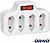 Ficha Elétrica Adaptadora 4x AC Plana C/ Interruptor ORNO OR-AE-13255 - imagem 1