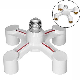 LH/E27/4XE27-19 : Casquilho Adaptador De E27 P/ 4x E27 VIRON...