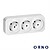 Tomada Elétrica Superfície 3x Schuko ORNO OR-OE-7209(GS)/W - imagem 1