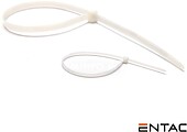 Conjunto 50 Braçadeiras Nylon 4.8x200mm Branco ENTAC ECT-4.8-200-W