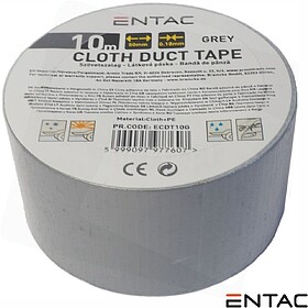 ECDT10G : Fita Adesiva de Tela Profissional 50mm x 10m Cinze...