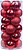 Conjunto 24 Bolas De Natal Vermelho Caixa Cilindrica ACB8-T-R-24 - imagem 1