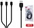 Cabo USB-A 2.0 Macho/ Micro USB USB-C Lightning 1M Preto XO: G-NB103-3IN1/BK XONB103BK - imagem 1