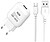 Pack Carregador de Corrente USB + Cabo USB a MicroUSB XOL37MC - imagem 1