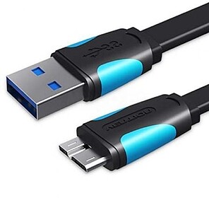 Cabo USB 3.0 Vention VAS-A12-B050/ MicroUSB Macho - USB Mach...