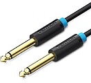 Vention Cabo Estéreo Jack 6.5 Macho para Jack 6.5 Macho - 1m - Cor Preto BAABF