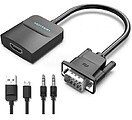 Conversor VGA Macho a HDMI Fêmea - 0,5m - Preto ACNBD