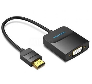 Conversor HDMI Macho a VGA Fêmea - 0,15m - Preto