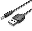Conversor USB Macho para DC 3.5mm Macho - 1m - Preto