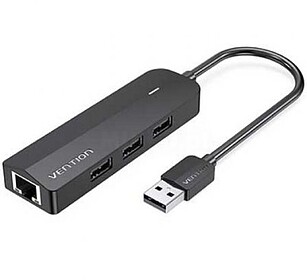 HUB Vention 5 em 1 USB 2.0 para 3xUSB2.0/MicroUSB/RJ45 - 0,1...