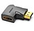 Adaptador HDMI Macho a HDMI Fêmea Vention 4K 90º - Preto - imagem 1