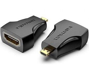 Adaptador Micro HDMI Macho a HDMI Fêmea - Cor Preta
