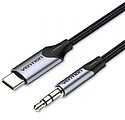 Conversor de Cabo de Áudio Vention USB-C para Jack 3,5 Macho - 1m - Cor Cinza