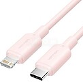 Cabo USB 2.0 Tipo C a Lightning Vention - Niquelado - 27W - 3A - Cor Rosa