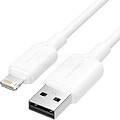 Cabo USB 2.0 Lightning Vention - Transmissão 480Mbps - Saída 2.4A - Condutor de Bronze Estanhado - Cor Branca