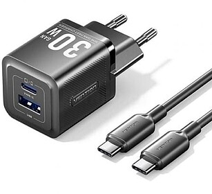 Carregador de Parede Vention TZ-FEQB0-EU-01/ 1xUSB Tipo-C/ 1...